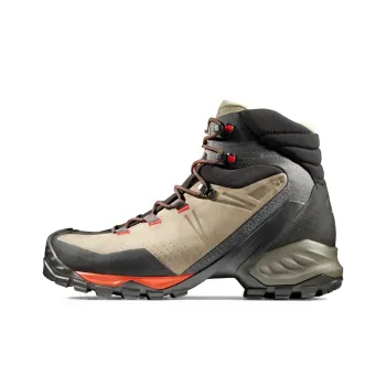 MAMMUT Water-Resistant Wear-Resistant Cushioning Short Hiking Boots Men's Black/Grey/Orange Multicolor