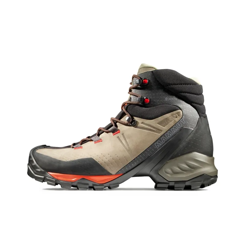 MAMMUT Water-Resistant Wear-Resistant Cushioning Short Hiking Boots Men's Black/Grey/Orange Multicolor-0