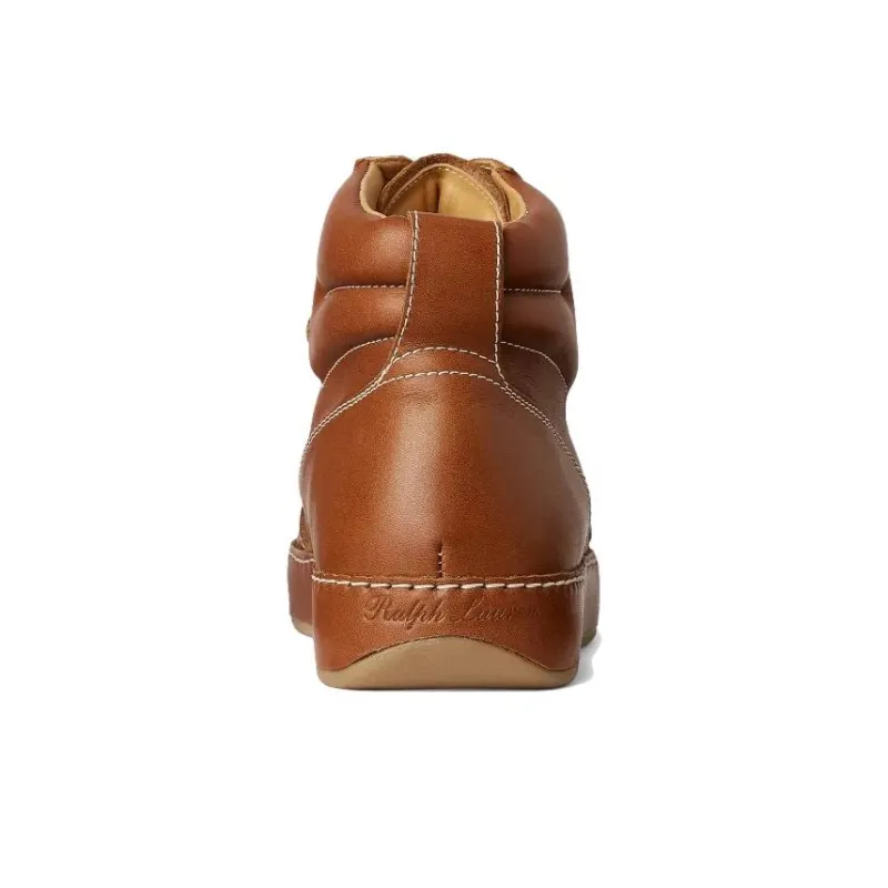 Polo Ralph Lauren Jaemyn High Top Skateboard Shoes Women's Brown-3