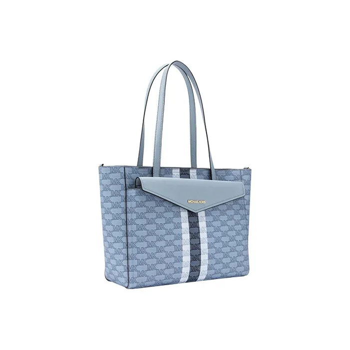 MICHAEL KORS Maisie Artificial Leather Tote Bag, Shopping Bag, Handbag Tubas Women's Light Blue-2