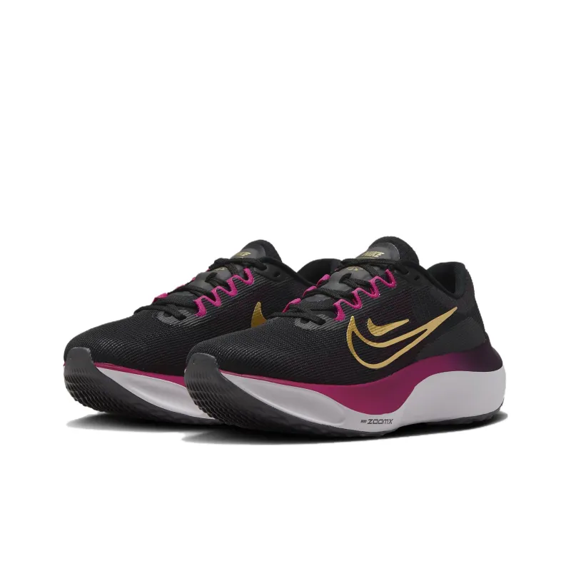 Nike Zoom Fly 5 Black Gold Fireberry Women's-2