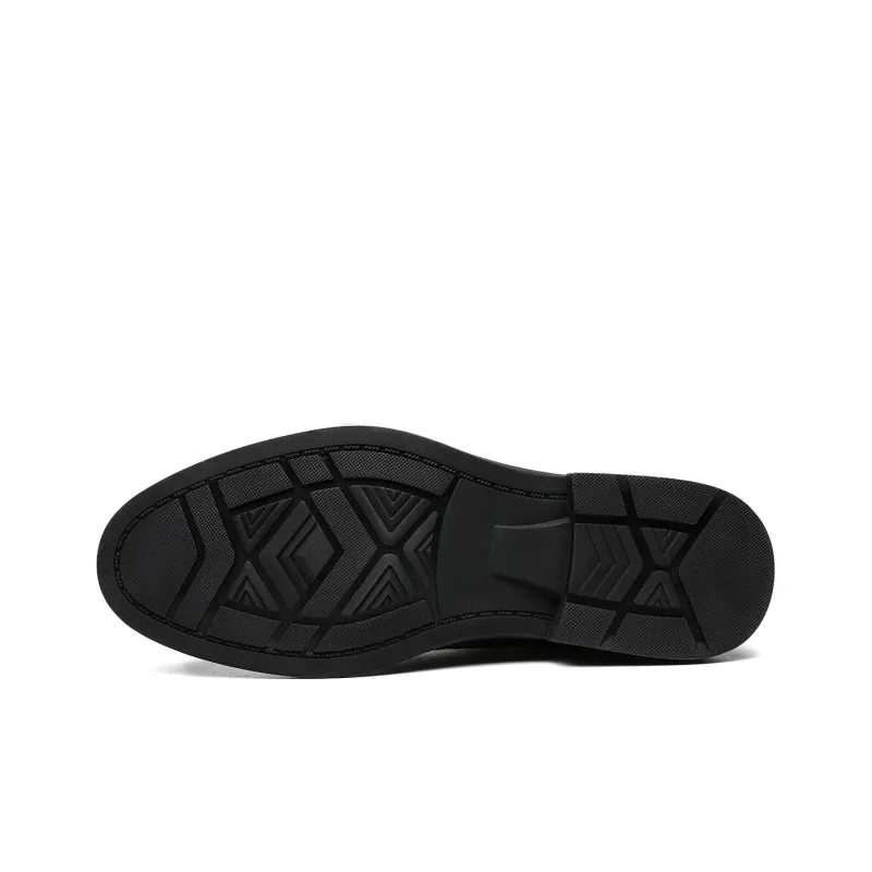 CHINT Dress Shoes Men Low Top Black-4