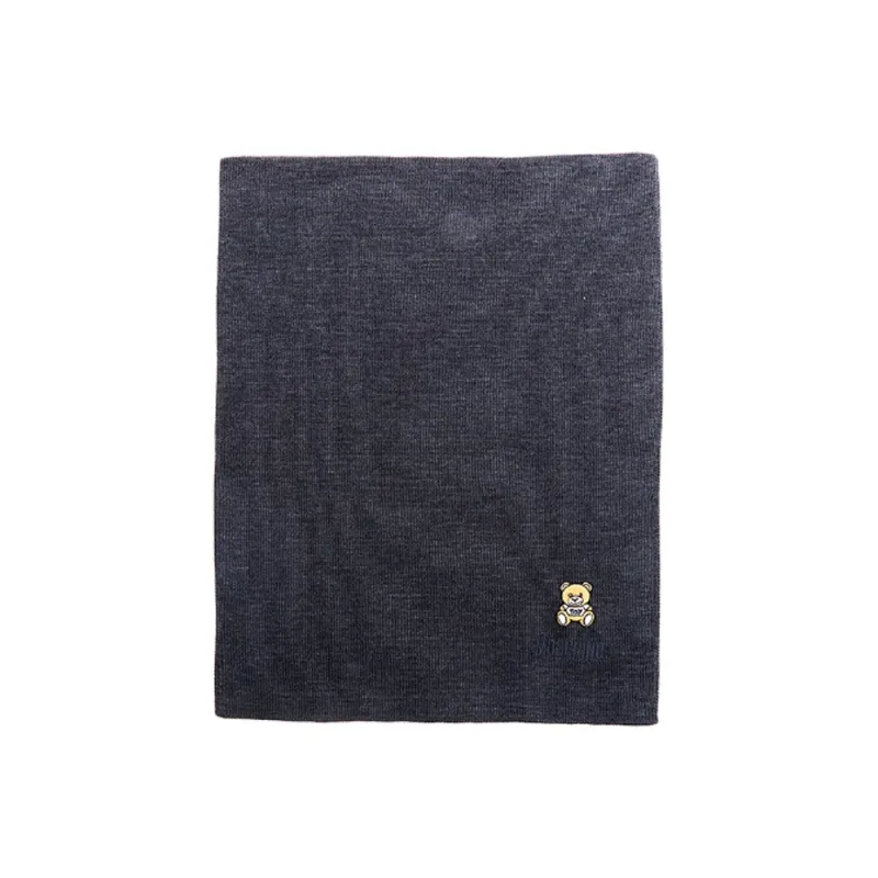 MOSCHINO Knit Scarves Unisex Dark Gray-4