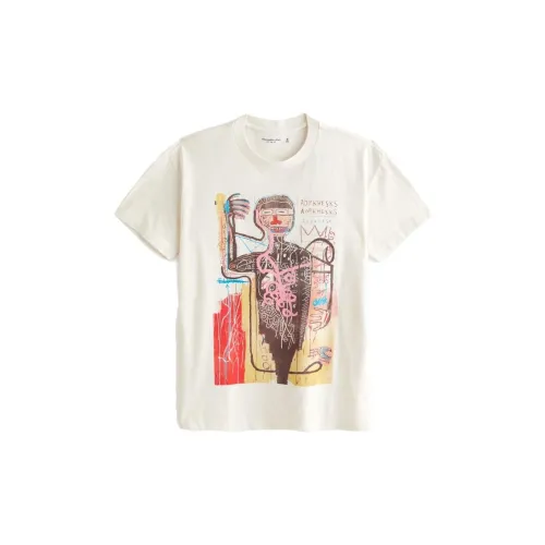 Abercrombie＆Fitch T-Shirts Unisex Off White Art Pattern