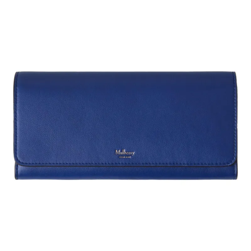 Mulberry Calfskin Wallet Women's Deep Sea Blue-0