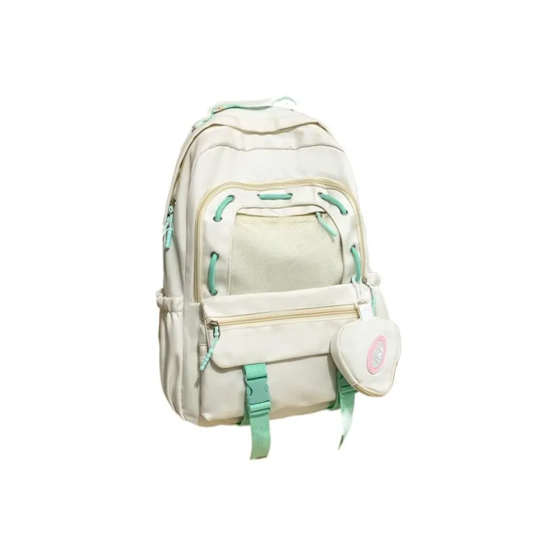 RUIPAI Nylon Backpack Unisex Custard/Lake Green/Dusty Blue/White/Black-8