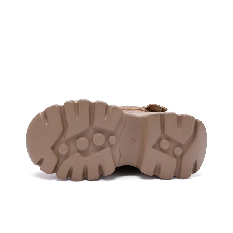 BAIJIHONG Slip Resistant, Abrasion Resistant, Lightweight, Height Increasing Low Top Chunky Sneakers 8cm Women's-6