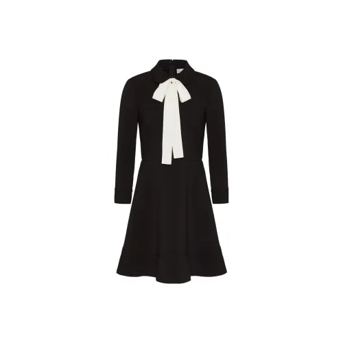 RED VALENTINO Long-Sleeved Dresses Women's Black