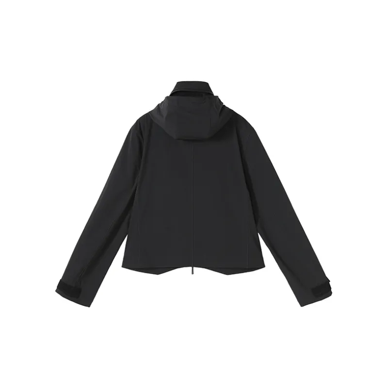 NORVINCY Cropped Detachable Pocket Letter Print Jacket Men's-1