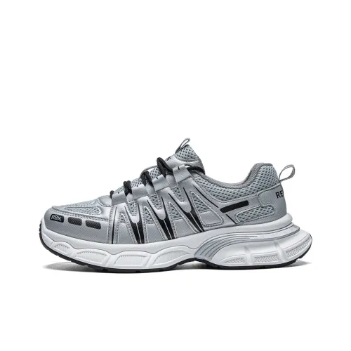 RENBEN Chunky Sneakers Women's Low-Top Gray/Black/Silver