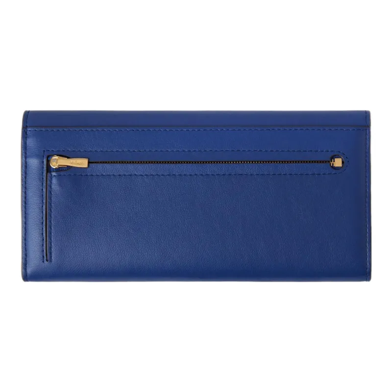 Mulberry Calfskin Wallet Women's Deep Sea Blue-1