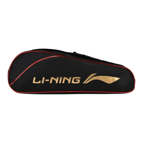 LiNing Badminton Racket Bags 2 Pcs Pack Sports Shoulder Bag Black Unisex