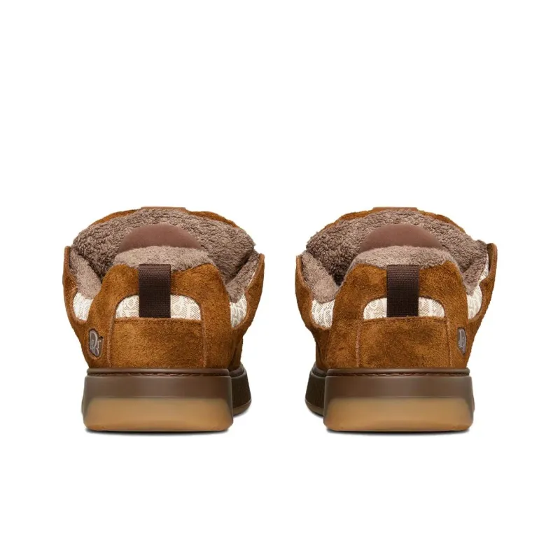 DIOR B9S Skater Erl Brown Suede With Brown And Beige DIOR Oblique Jacquard-3