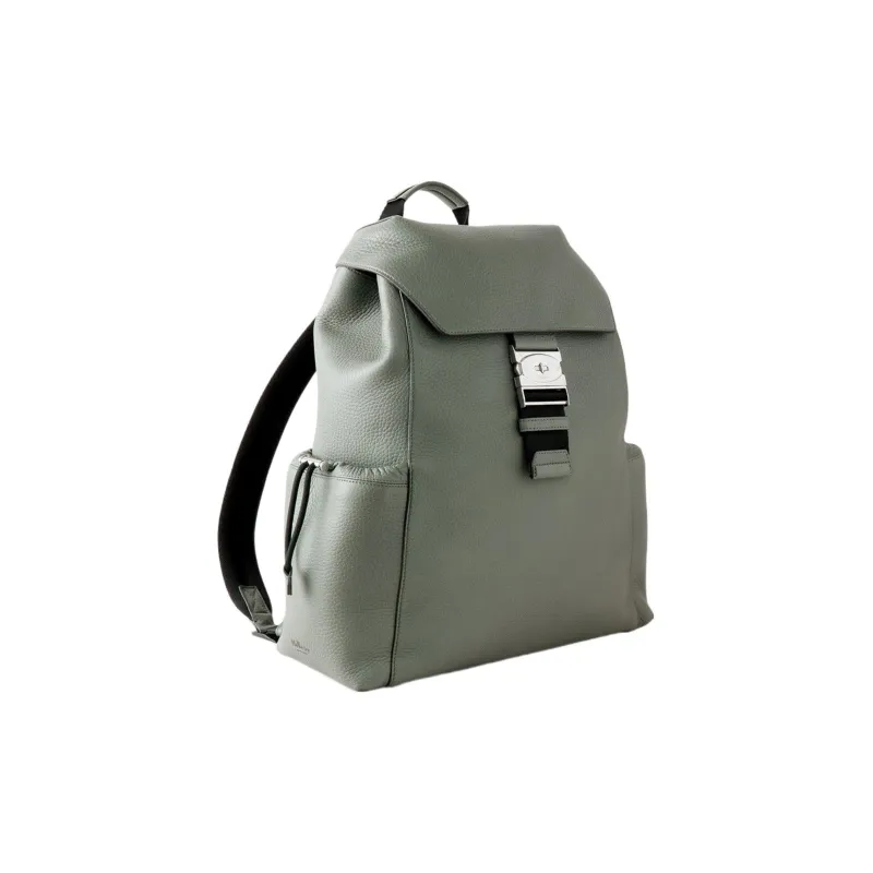 Mulberry Grained Leather Backpack Men's Green-1