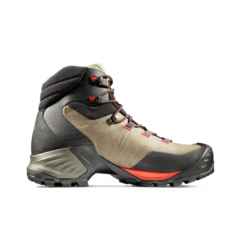 MAMMUT Water-Resistant Wear-Resistant Cushioning Short Hiking Boots Men's Black/Grey/Orange Multicolor-1