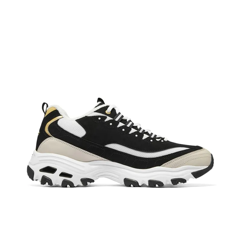 Skechers D'lites Sneakers 'Black Beige White'-1