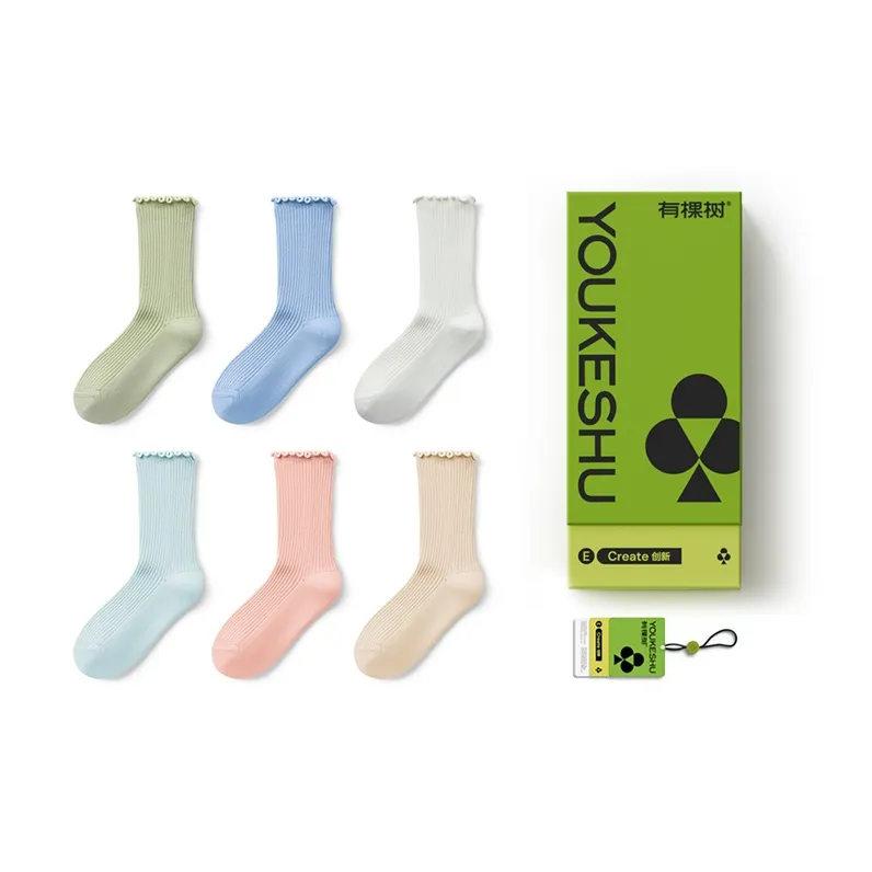 YOUKESHU Unisex Mid Calf Socks-0