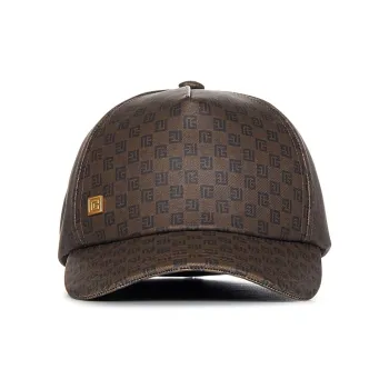 BALMAIN Monogram-print Baseball Cap