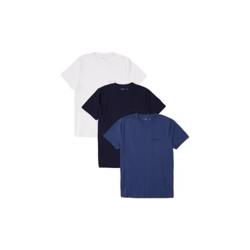 Abercrombie＆Fitch T-Shirts Unisex 3 Pack Blue/White/Black