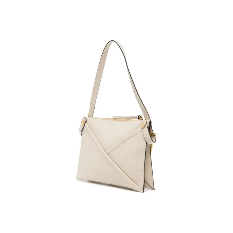 Mulberry Calfskin One Shoulder Handbag Medium Size Women's White-1