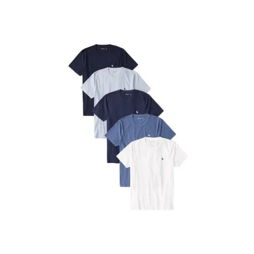 Abercrombie＆Fitch T-Shirts Men 5-Pack Blue Combo Sets