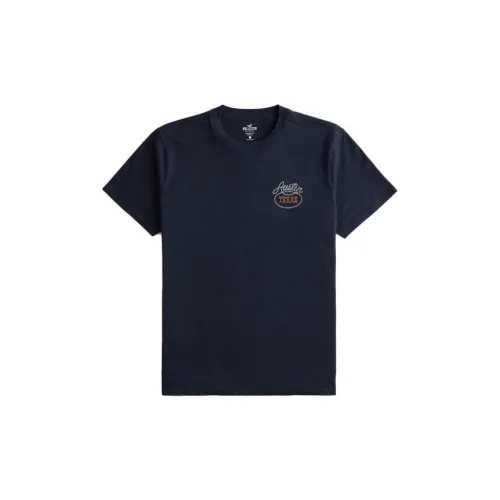 Hollister T-Shirts Men Marine Blue