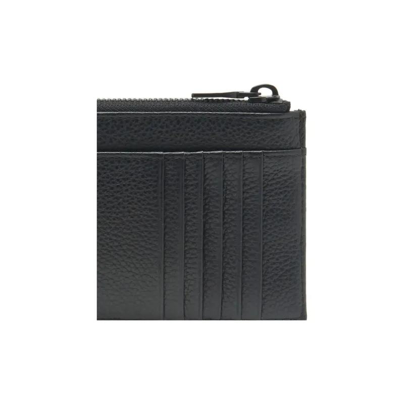 DIESEL Cow Leather Wallets Card Holders Medium Size Women's Black-4