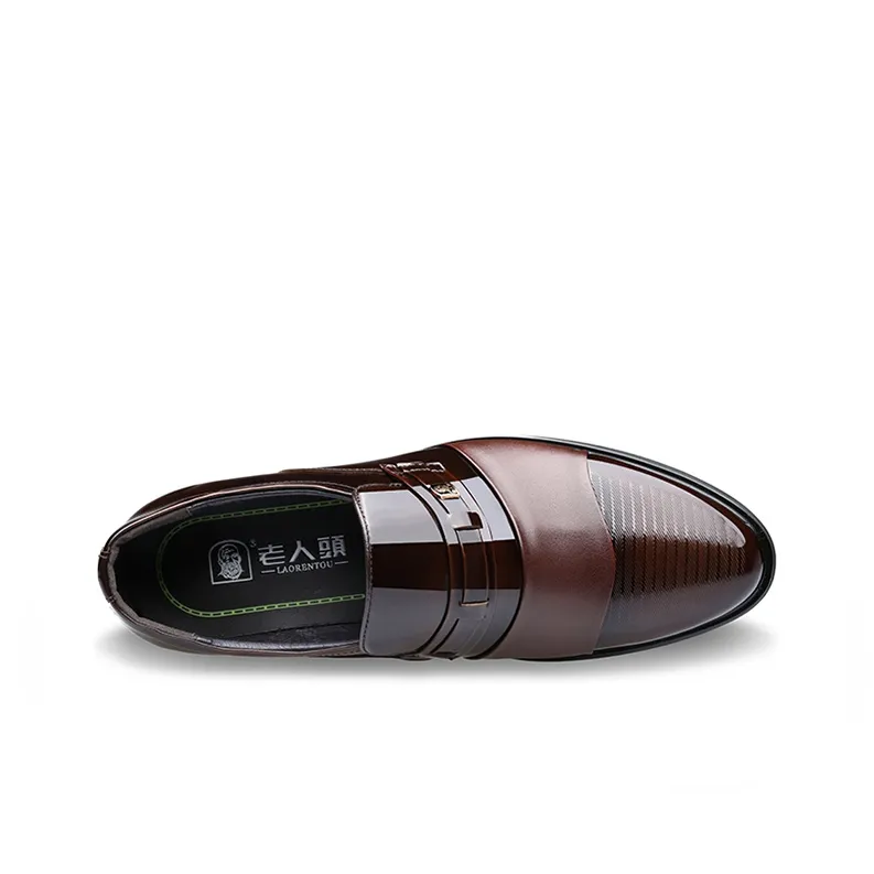 LAORENTOU Dress Shoes Men Low Top Brown/Black-2