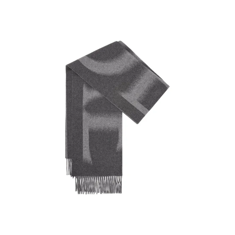 LOEWE Logo Detailed Fringed Scarf-1