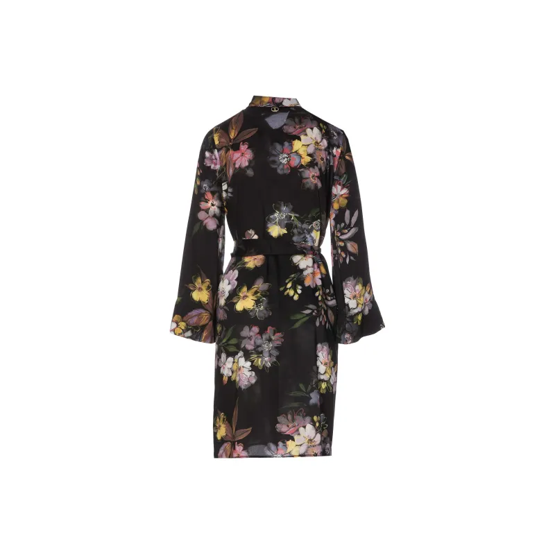 Twinset Floral print Belted Shirt Dress-1