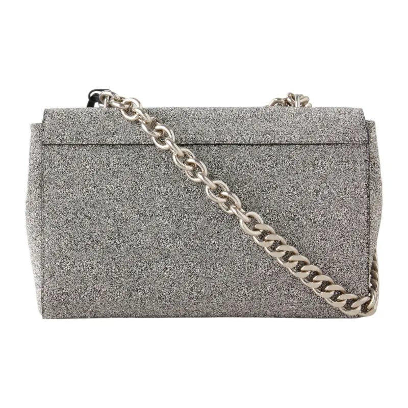 Mulberry Lily Sparkling Crystal With Silky Calfskin Crossbody Bag Shoulder Bag Women's Silver-2