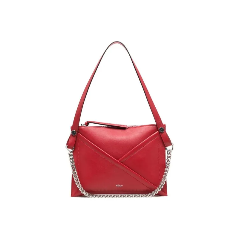 Mulberry Calfskin Shoulder Bag Women's Red-0