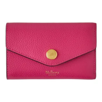 Mulberry Grained Cow Leather Wallet Small Size Women's Pink