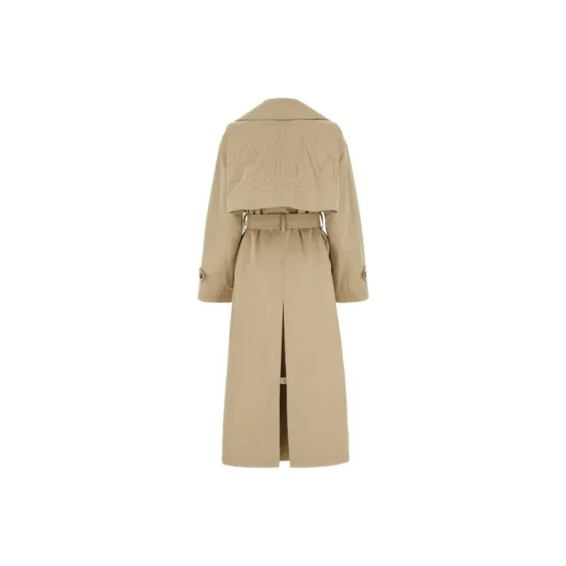 Alexander McQueen Double Breasted Belted Trench Coat-1