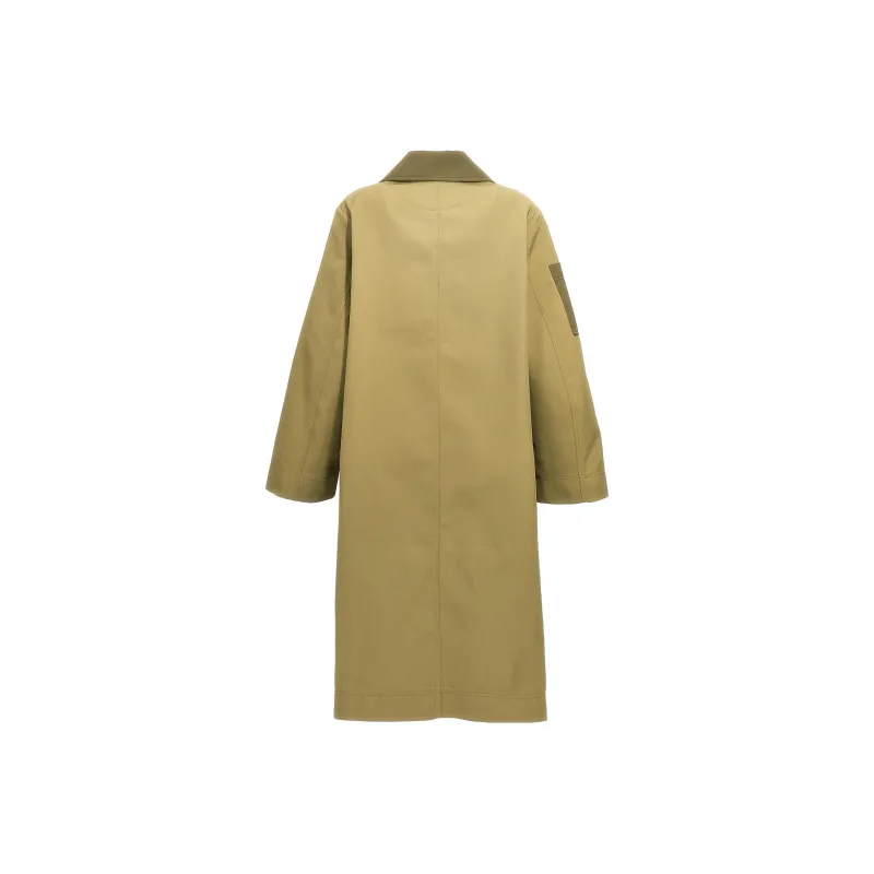 GANNI Trench Coats Women's Green-1
