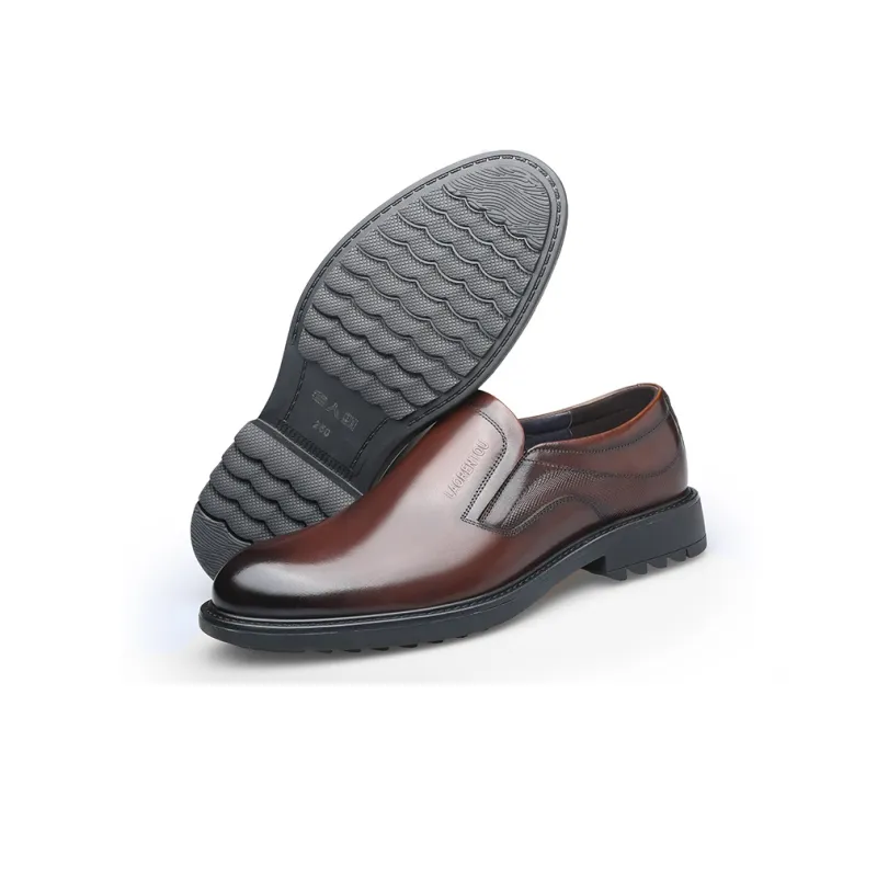 LAORENTOU Dress Shoes Men Low Top Brown/Black-8