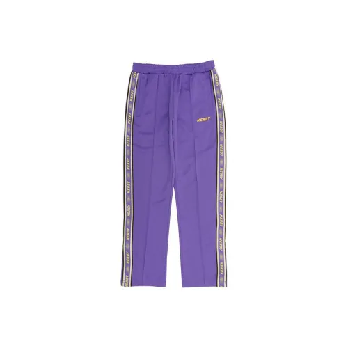 Nerdy Casual Pants Unisex Purple