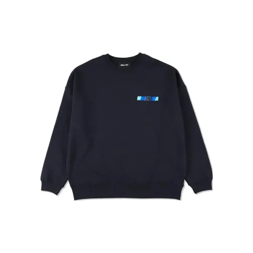 WIND AND SEA Sweatshirts Unisex Marine Blue