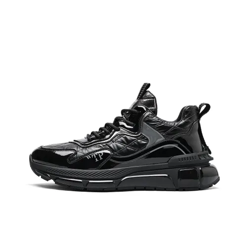 TRUMPPIPE Casual Shoes Men Low-Top Black