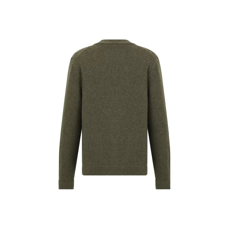DIOR Homme Logo Patch V Neck Cardigan-1