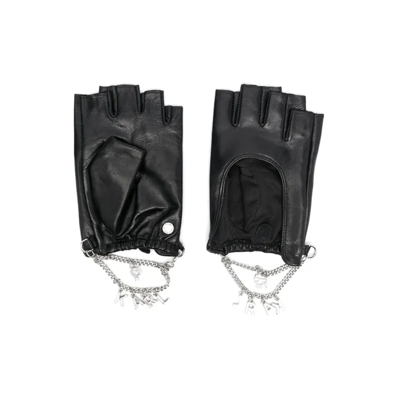 KARL LAGERFELD / Karl Lagerfeld Jeans Autograph-logo Fingerless Gloves-0