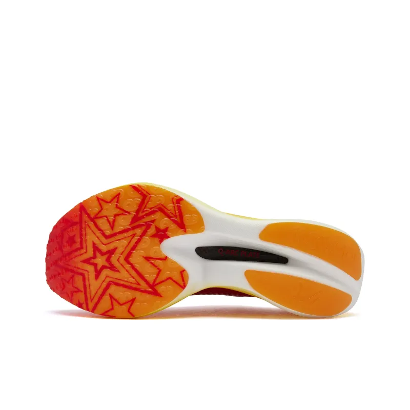 QIAODAN F\PB3.0 Wear Resistant Low Top Marathon Running Shoes Men's Tomato Red Glass Yellow Fall/Winter Edition-3