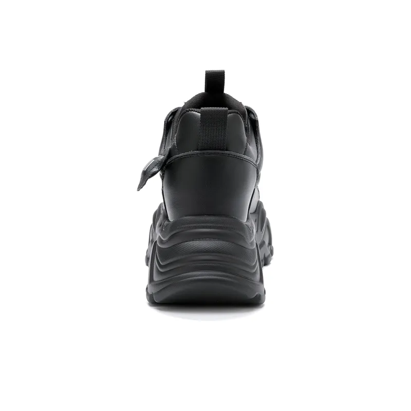 BAIJIHONG Slip Resistant, Abrasion Resistant, Lightweight, Height Increasing Low Top Chunky Sneakers 8cm Women's-21