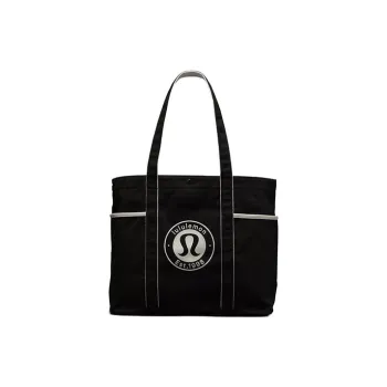 Lululemon Cotton Tote Bag Shopping Bag Shoulder Bag Handbag 6.5L Regular Unisex Black