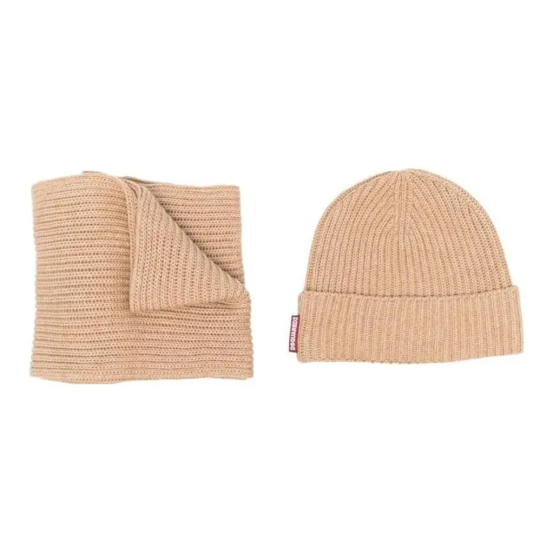 DSQUARED 2 Knitted Beanie Hat And Scarf Set-0