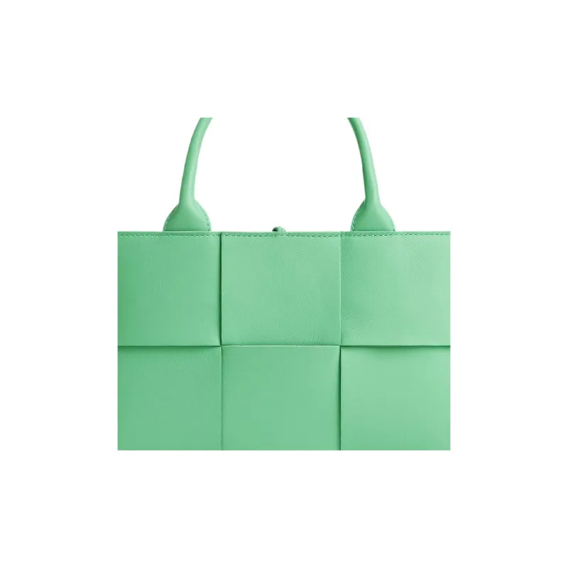 Bottega Veneta ARCO Sheepskin Tote Bag Shopping Bag Handbag Mini Women's Mermaid Green/Slate Gray-3