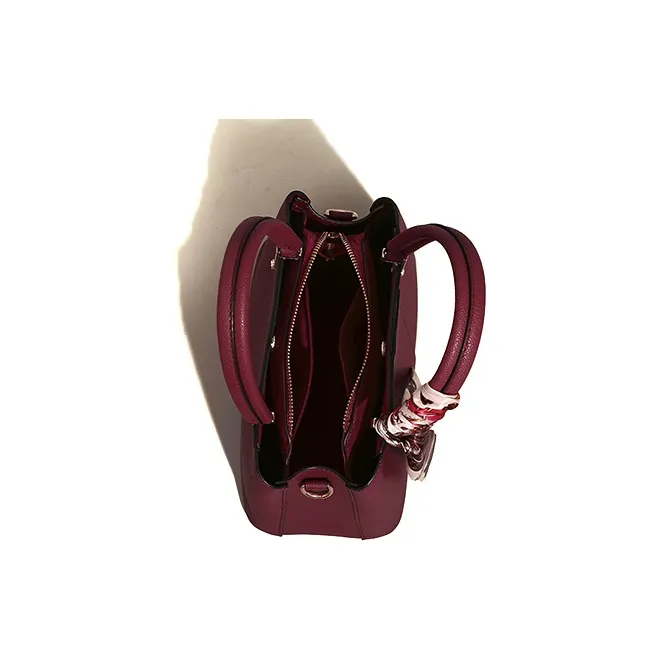 HAWA PU Handbag Medium Size Women's Black/Burgundy/Jasper-4