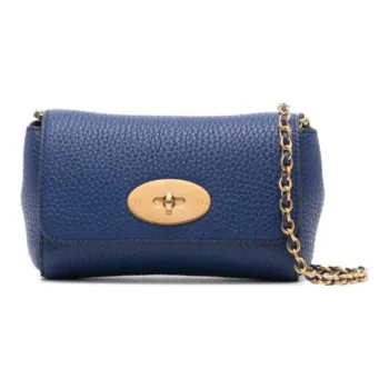 Mulberry Lily Cow Leather Shoulder Bag Crossbody Bag Mini Women's Blue