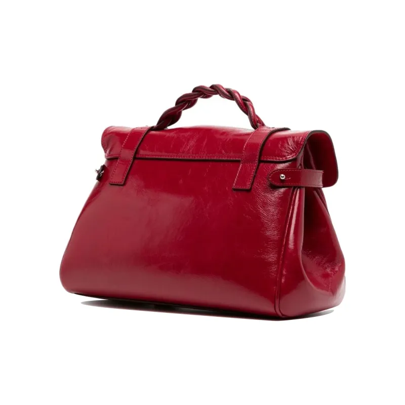 Mulberry Alexa Calfskin Shoulder Bag Crossbody Bag Handbag Regular Women's Deep Red-1