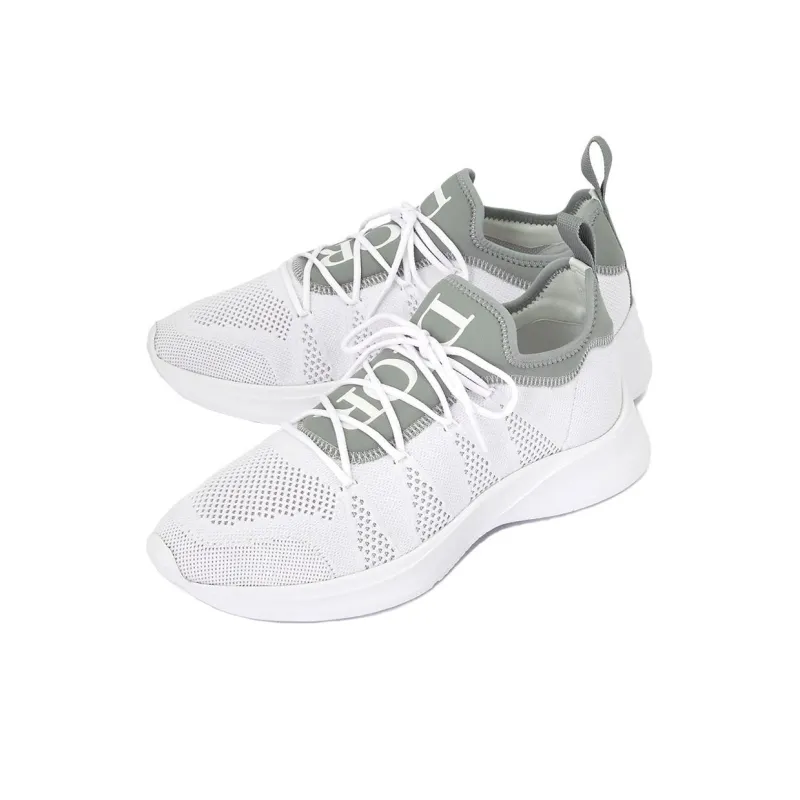 DIOR B25 Low Top Gray Neoprene And White Technical Mesh-1